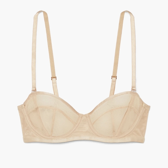 Savage X Fenty Mesh Strapless Bra Honey Nude - Picture 1 of 7
